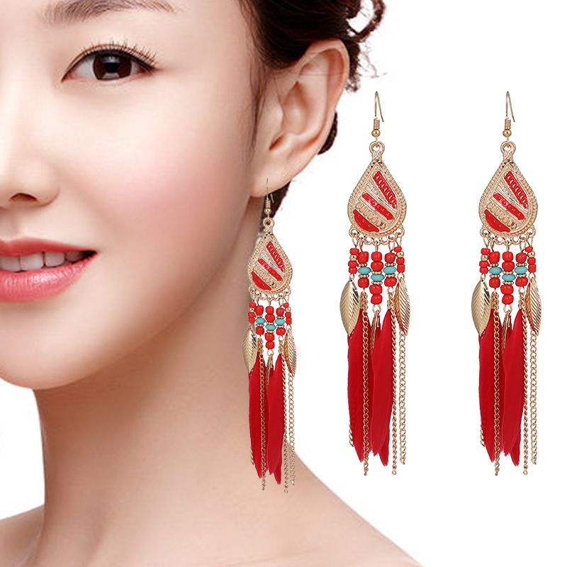  Anting Bohemian Bulu