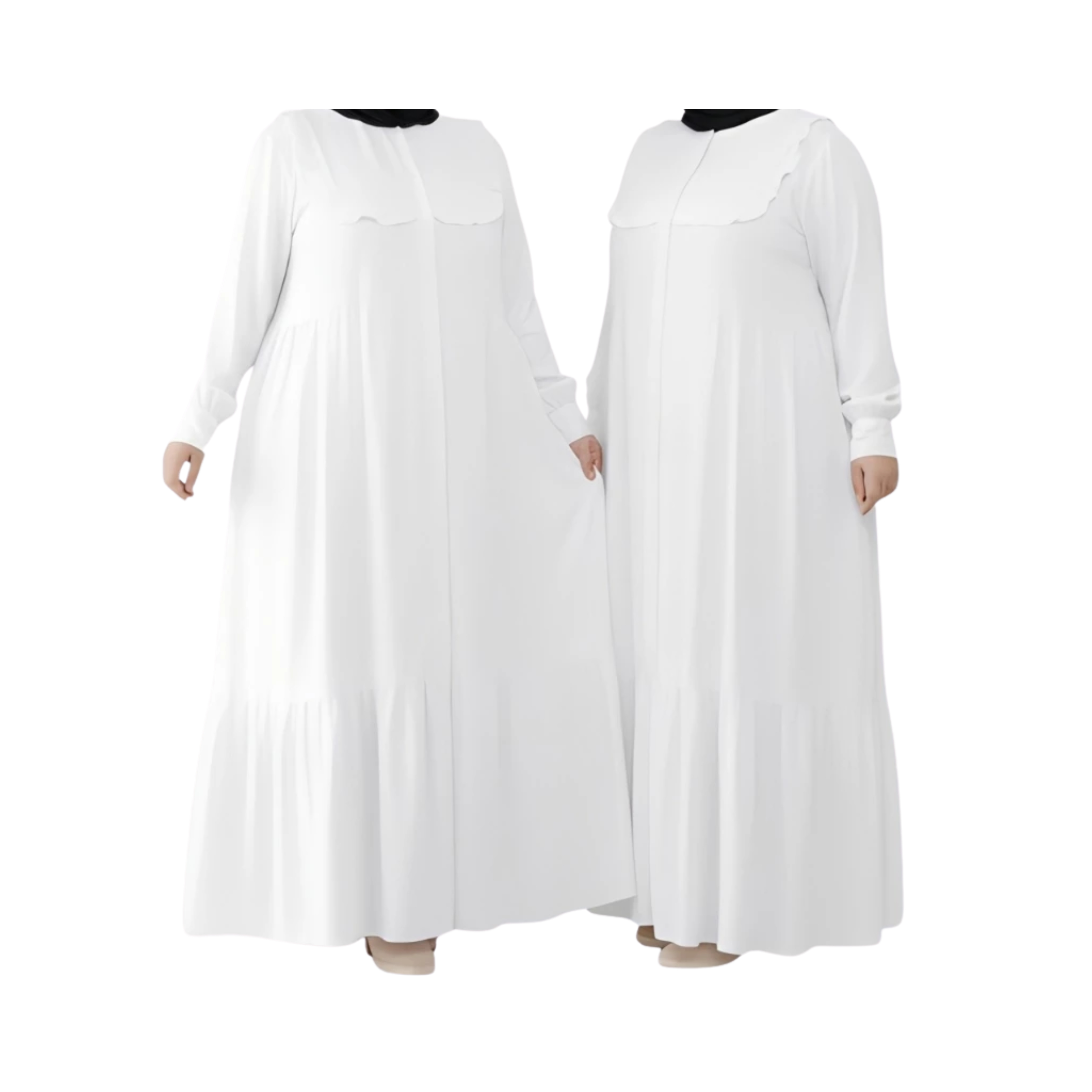 Garede Gamis Jumbo Crinkle Putih