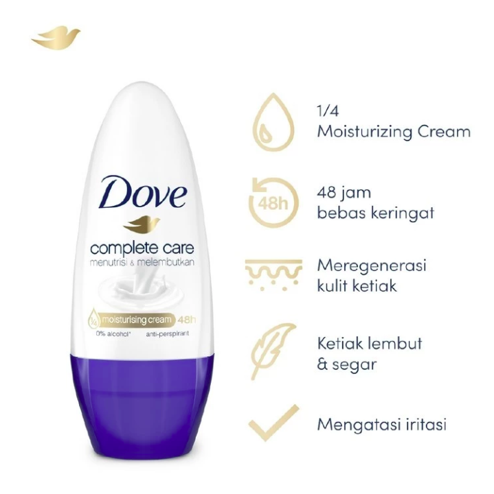 Unilever Indonesia Dove Complete Care Antiperspirant Deodorant Roll On
