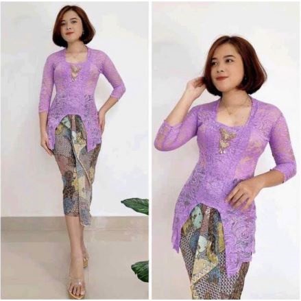 Kebaya Bali Brokat Lengan 3/4