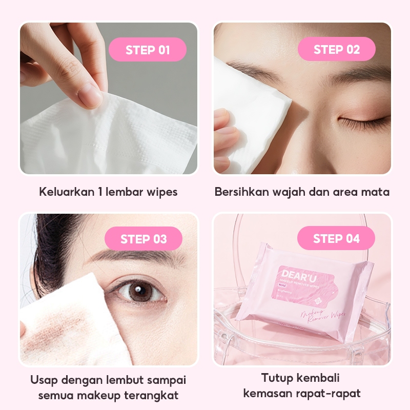 Adwin Korea DEAR'U Make Up Remove Wipes Rose