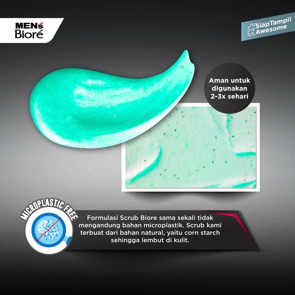 Kao  Men's Biore Scrub Facial Wash Acne Bacterior