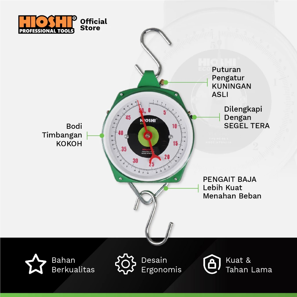 Hioshi Timbangan Gantung Eco 150 kg 4
