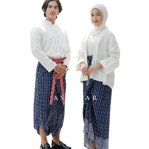 Assojar Couple Sarung pants X Skirt ikat batik  1