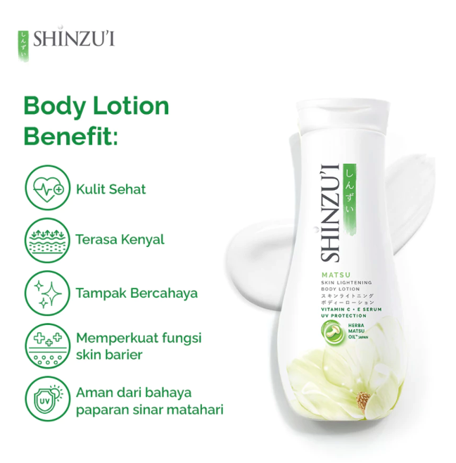 Shinzui Skin Lightening Body Lotion with Vitamin C + E Serum Matsu 100ml 4
