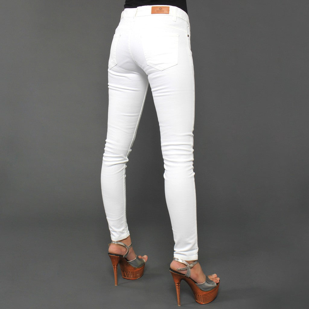 Celana Panjang Wanita Pensil Stretch Skinny Putih 5