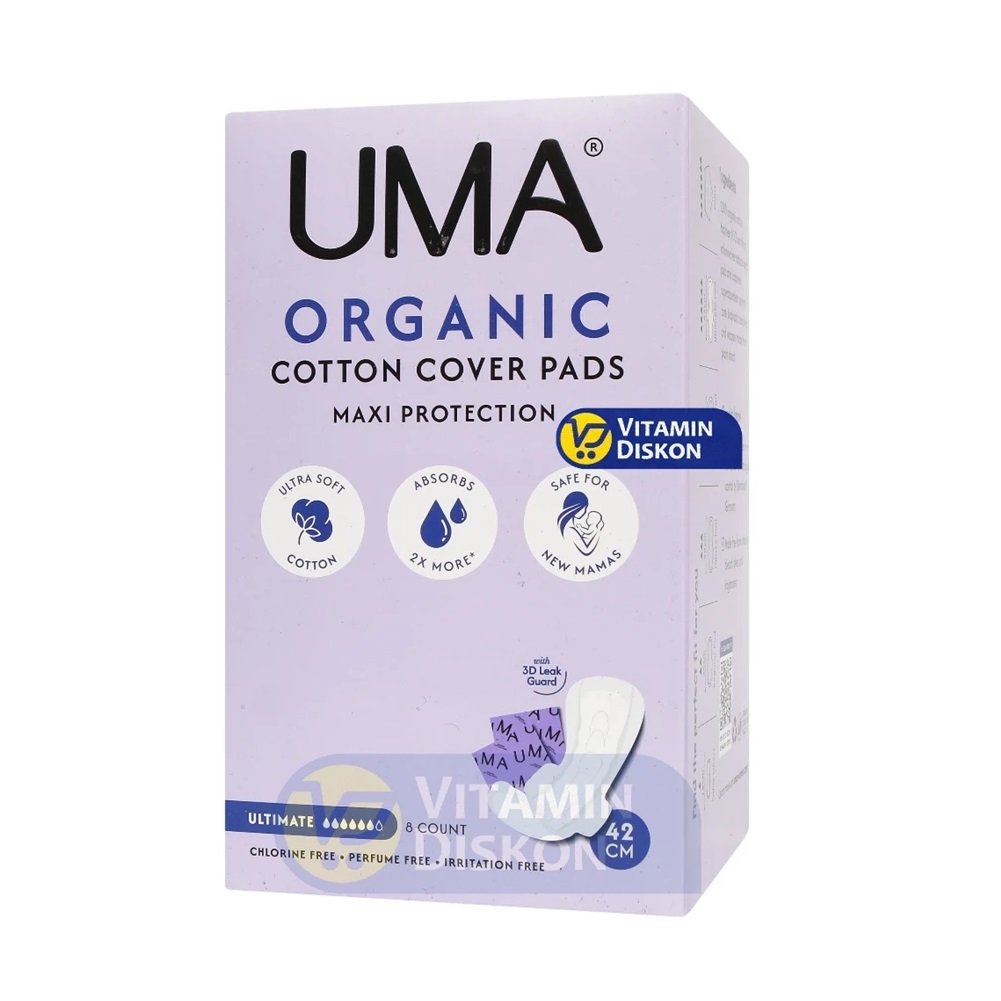 UMA® Organic Cotton Cover Pads Maxi Protection 42 cm 1