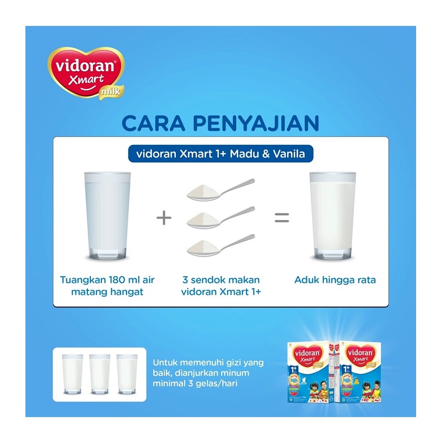 Tempo Scan Pacific Vidoran Xmart Milk 1+ Vanila