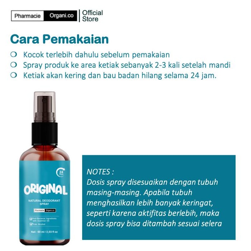Pharmacie Organi.co Natural Deodorant Tawas Spray Original 3
