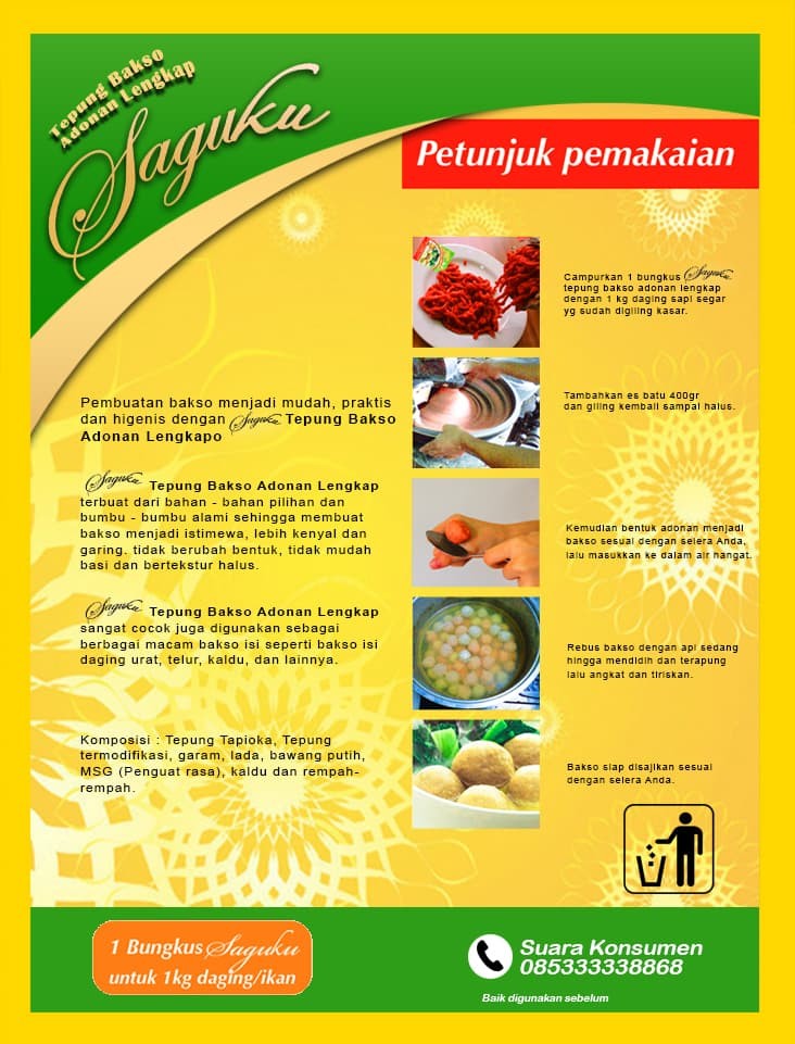 Harsindo Oetama Perkasa  Saguku Tepung Premiks untuk Bakso