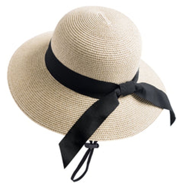 Women Summer Straw Beach Sun Hat Wide Ribbon  ｜ SH020