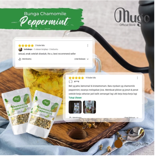 Nawasena Pangan Kreatif Mugo Teh Bunga Chamomile Peppermint