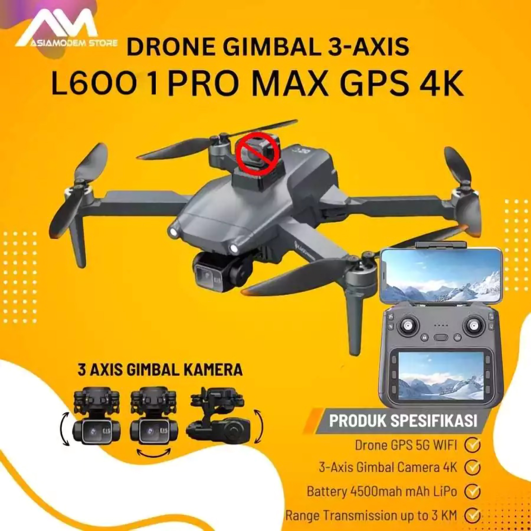 LYZRC L600-1 PRO MAX GPS 3 Axis 5