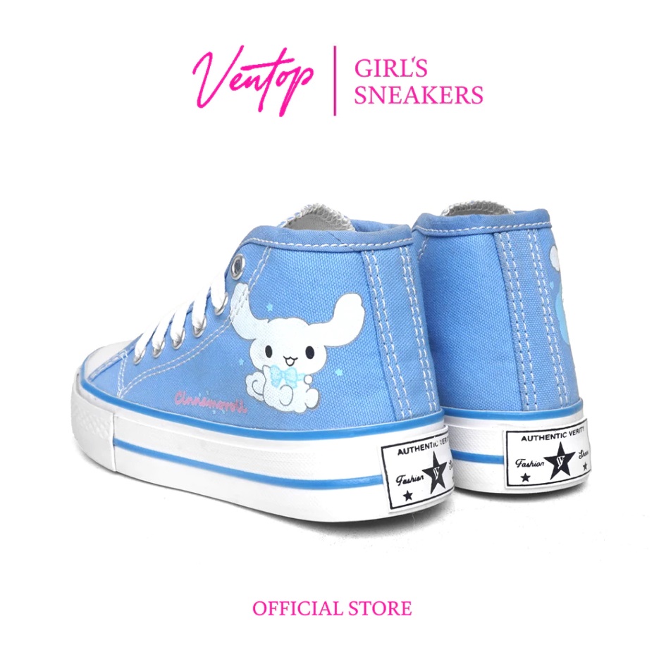  Ventop Sepatu Sneakers Anak Perempuan Cinnamoroll Biru