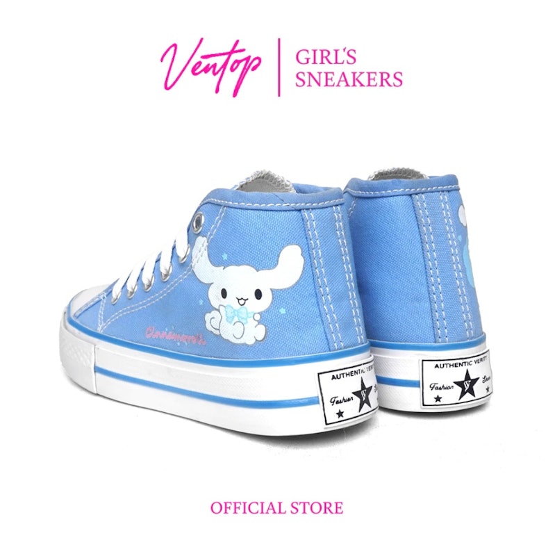 Ventop Sepatu Sneakers Anak Perempuan Cinnamoroll Biru 3