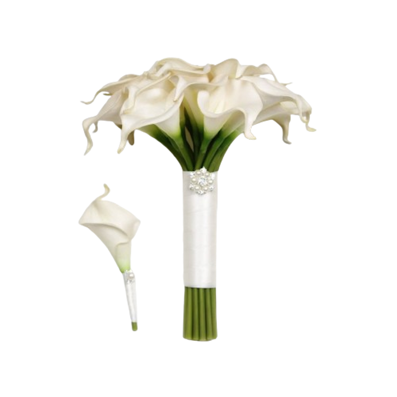 Arte Mahar & Wedding Flower Arte Bridal Flower Handbouquet Cala Lily Artificial 1