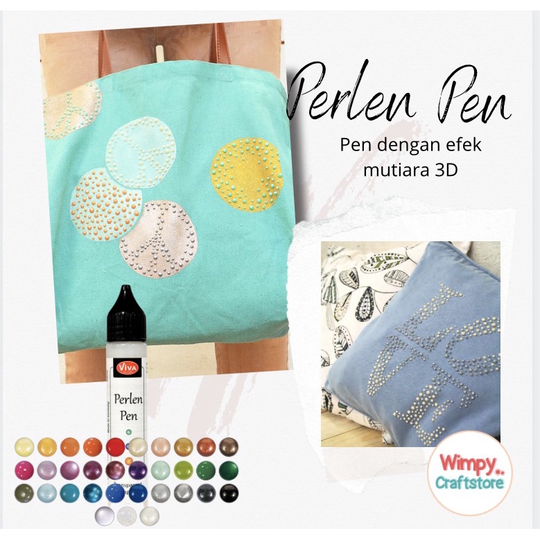 Viva Perlen Pen Mutiara 3D Pen Half Pearl  4