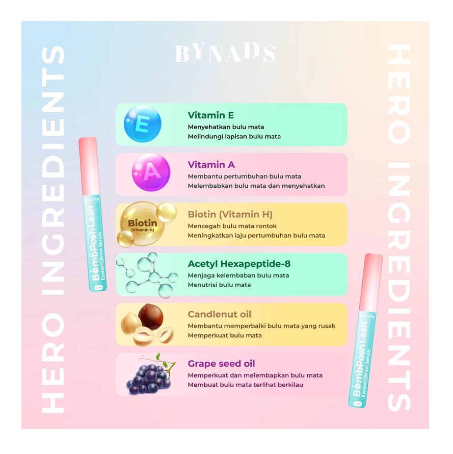 Bynads Beauty Indonesia Bynads Bombposh Lash & Brow Serum