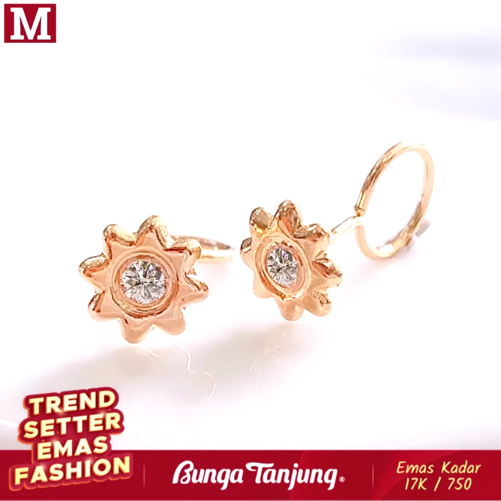 Bunga Tanjung Anting Tauge Emas 17K 5