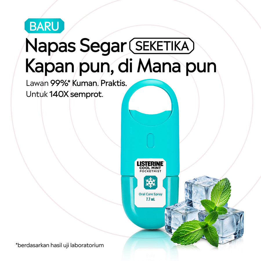 Johnson & Johnson Indonesia Listerine POCKETMIST Fresh Breath Spray Cool Mint