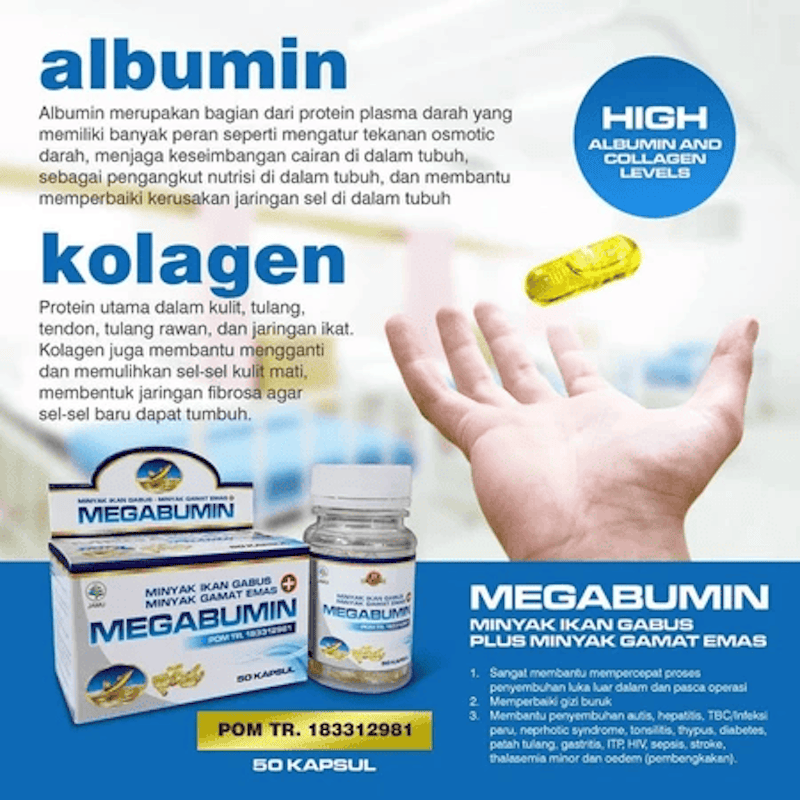 Megabumin (Ikan Gabus + Gamat Emas) 3