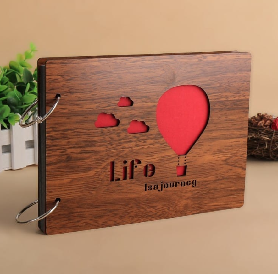  Album Foto Scrapbook Kayu