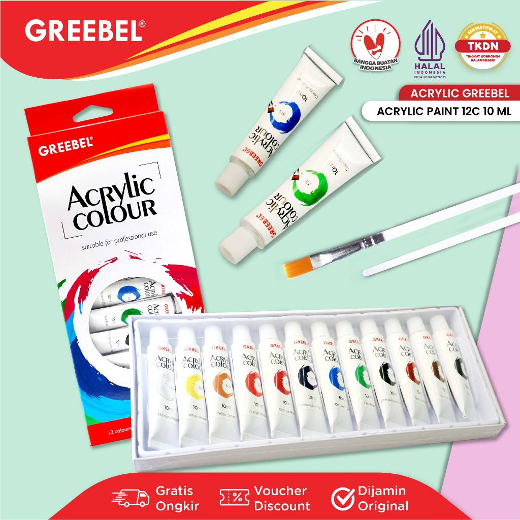 Suryamas Cipta Sentosa GREEBEL Acrylic Colour Set