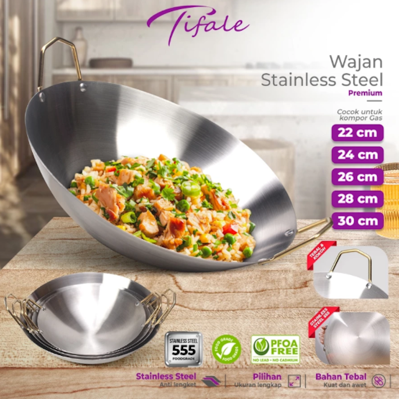 Tifale Wajan Stainless 555 34 cm 2