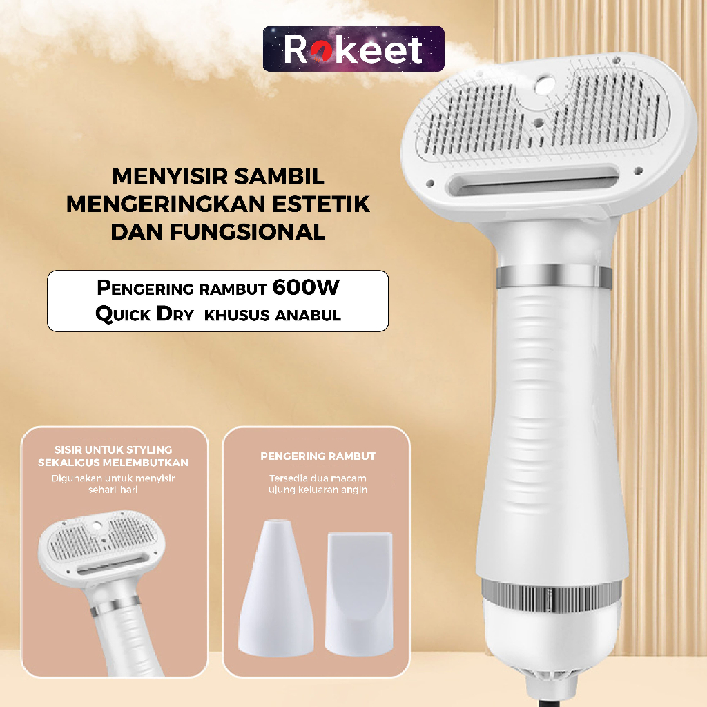  Rokeet 2-In-1 Pet Grooming Hair Dryer
