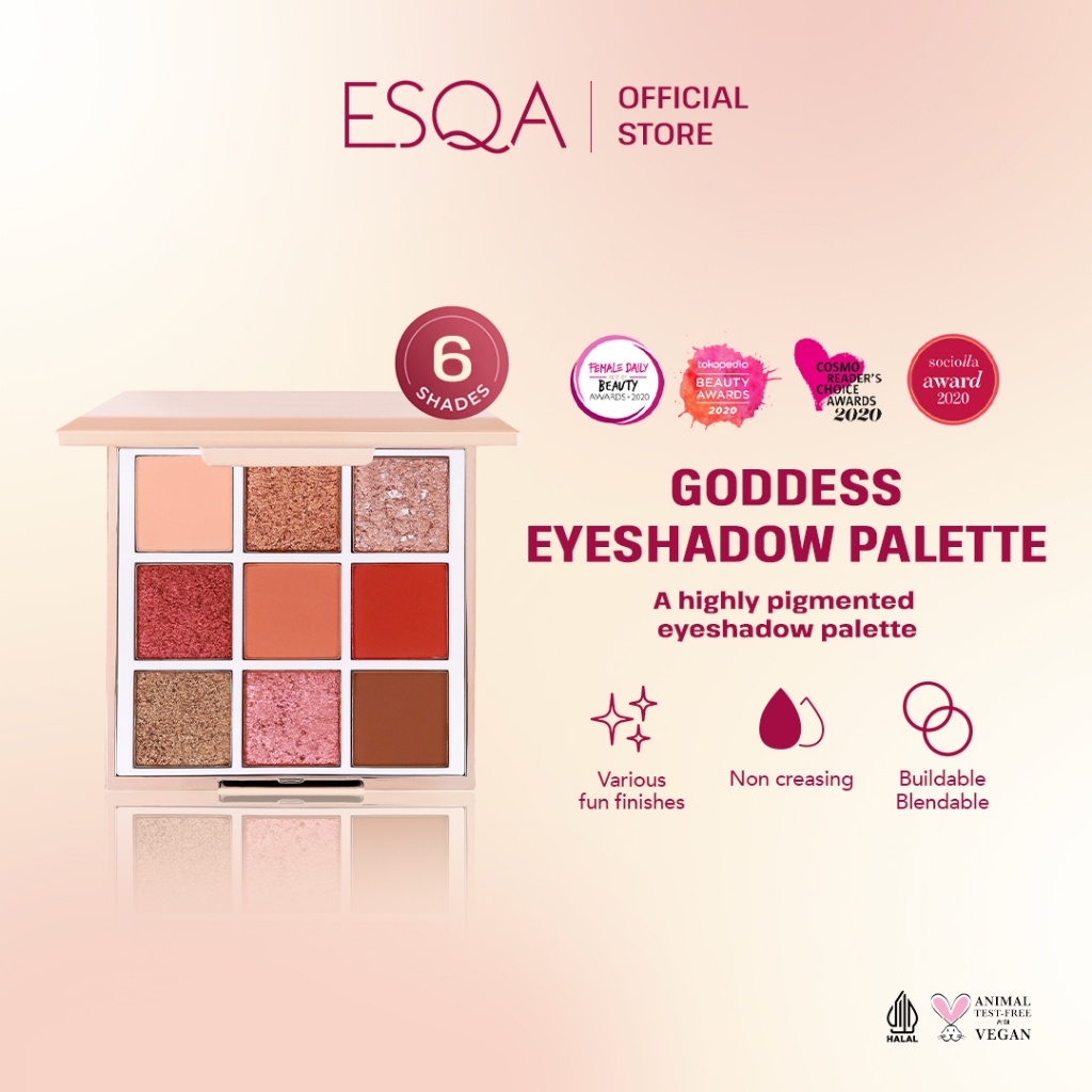 Keva Cosmetics International ESQA Goddess Eyeshadow Palette - Peach