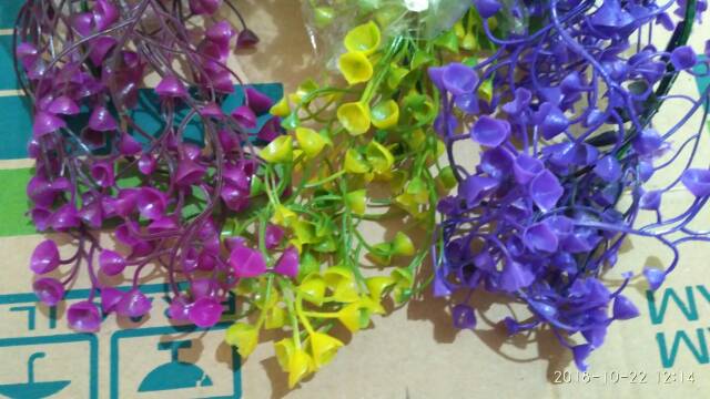  Bunga Plastik Anggrek Gantung Osear B8019