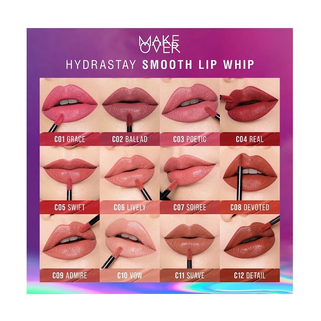 Paragon Technology and Innovation MAKE OVER Hydrastay Smooth Lip Whip C10 Vow