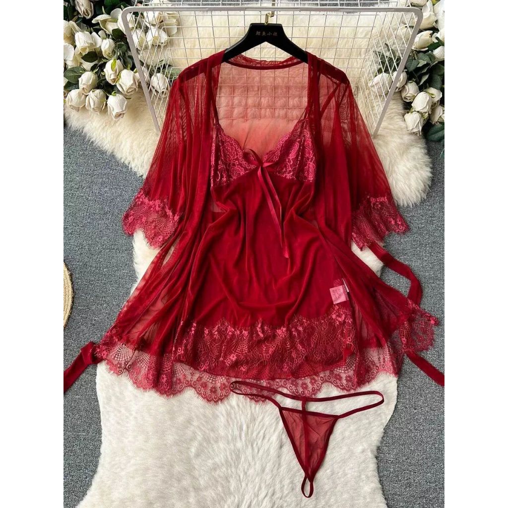 MISS'O Set Lingerie Kimono 4