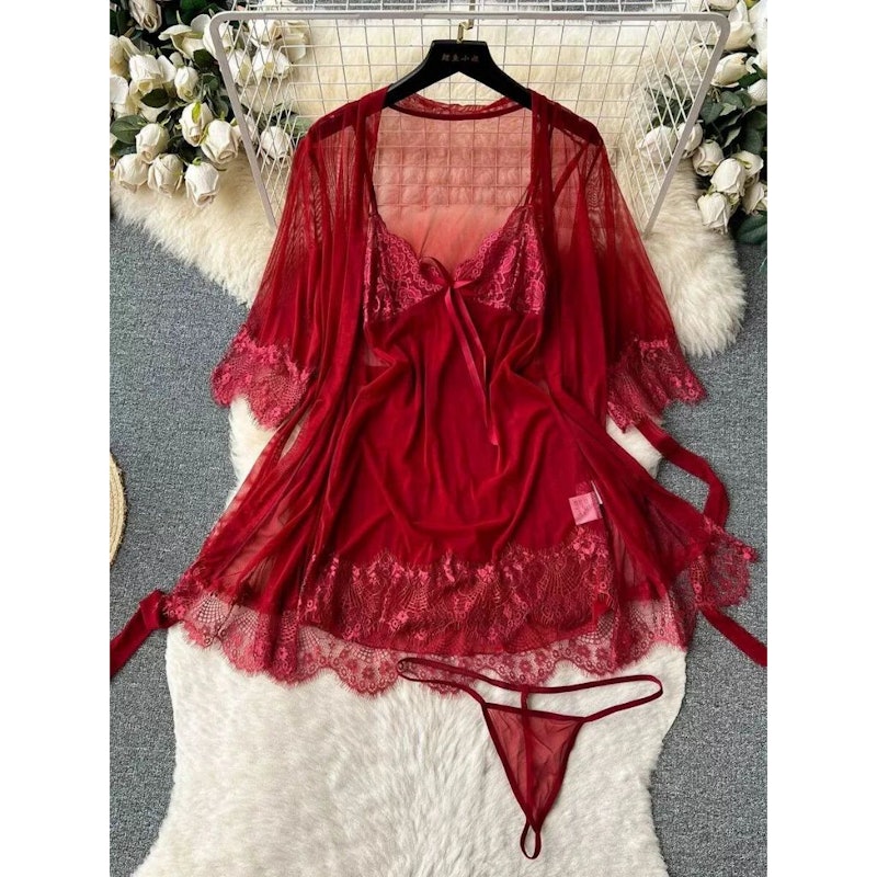 MISS'O Set Lingerie Kimono 4