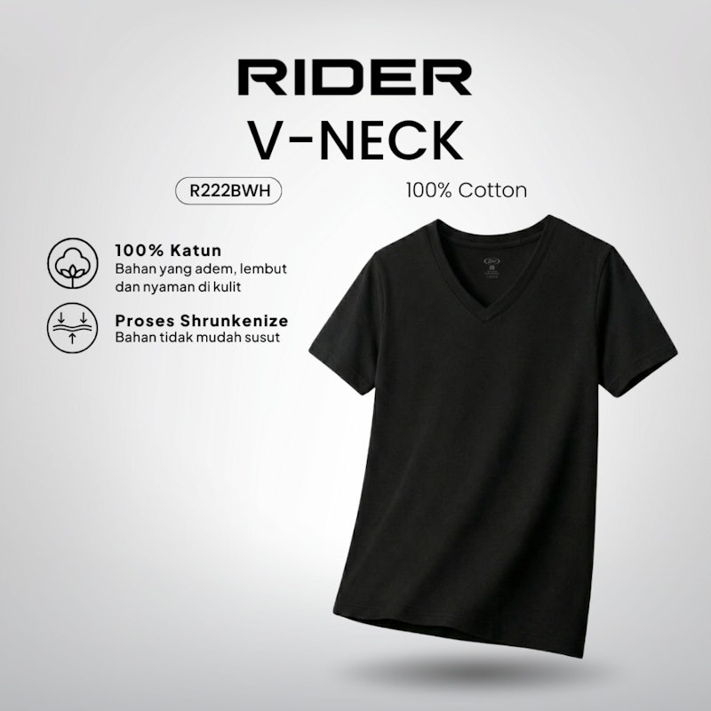Rider Kaos Dalam Pria V-Neck 3