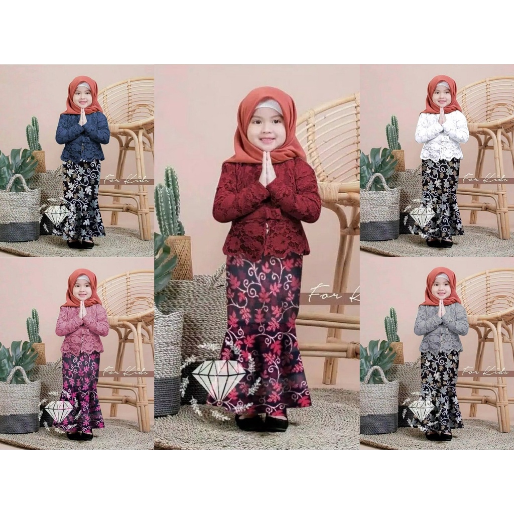 Setelan Kebaya Brukat Anak Shiren Kids