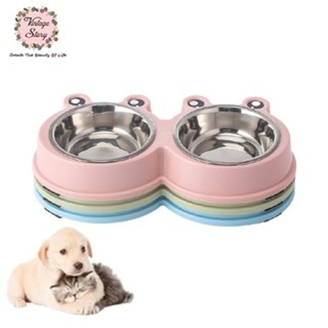  Mangkuk makan bentuk kodok 2 sekat