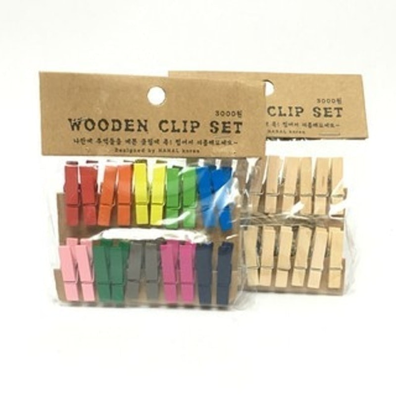 Wooden Clip Set 3