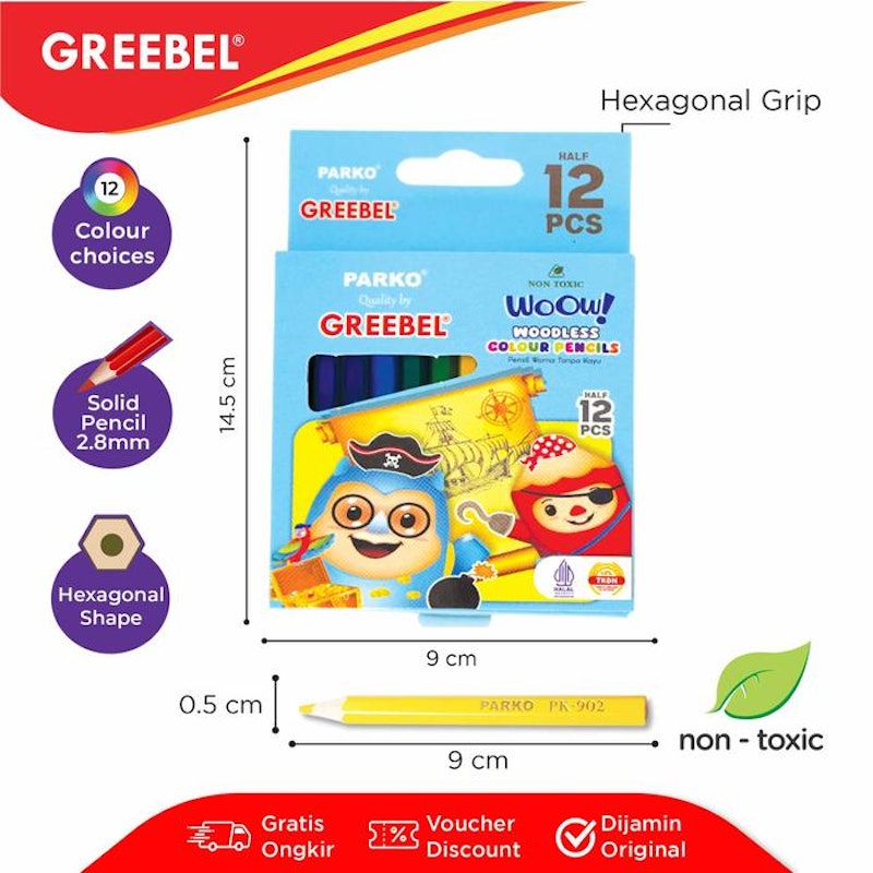 Greebel® Parko Woodless Colour Pencils 3
