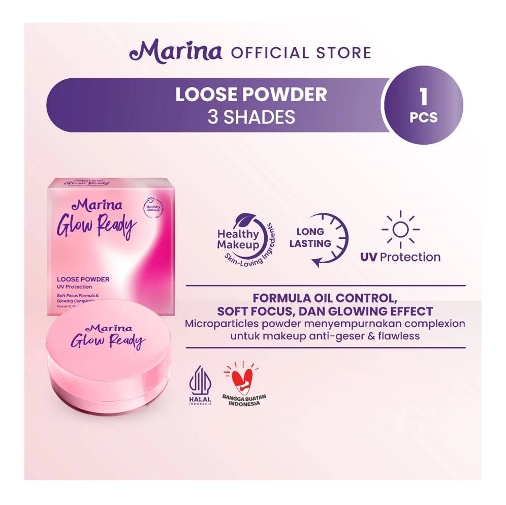 Tempo Scan Pacific Marina Glow Ready Loose Powder UV Protection 11 Light Ivory