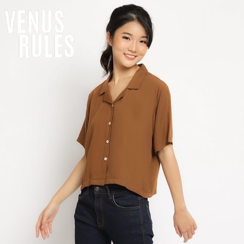Malibu Shirt Kemeja Crop Top 2