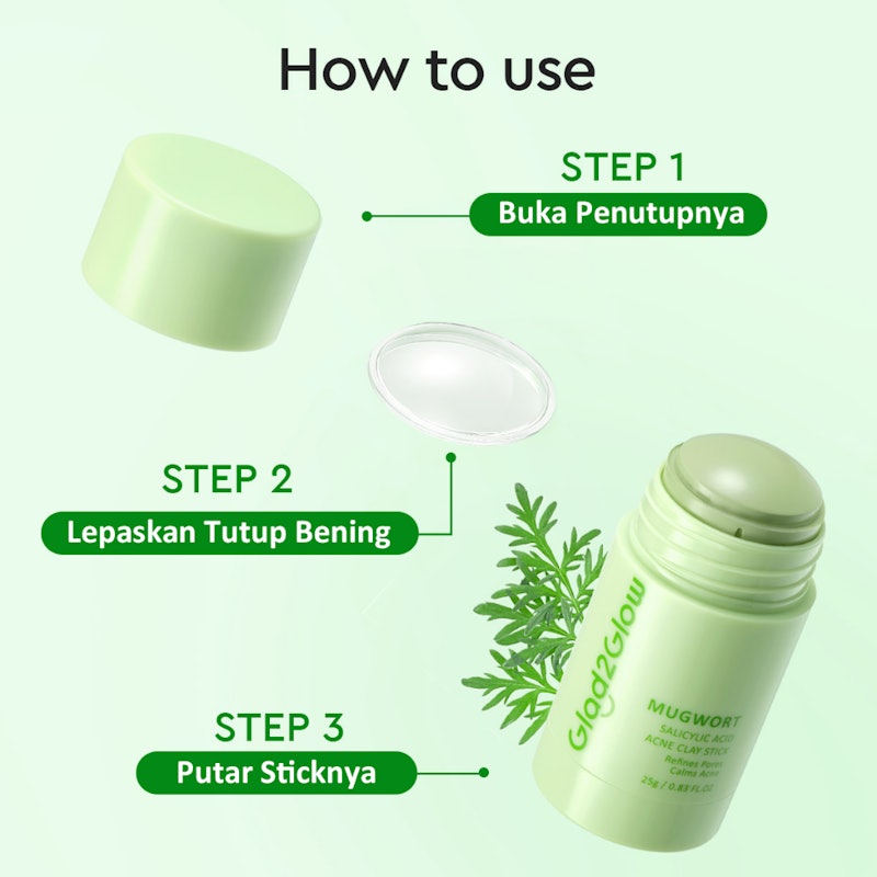 Glad2Glow Mugwort Salicylic Acid Acne Clay Mask 3