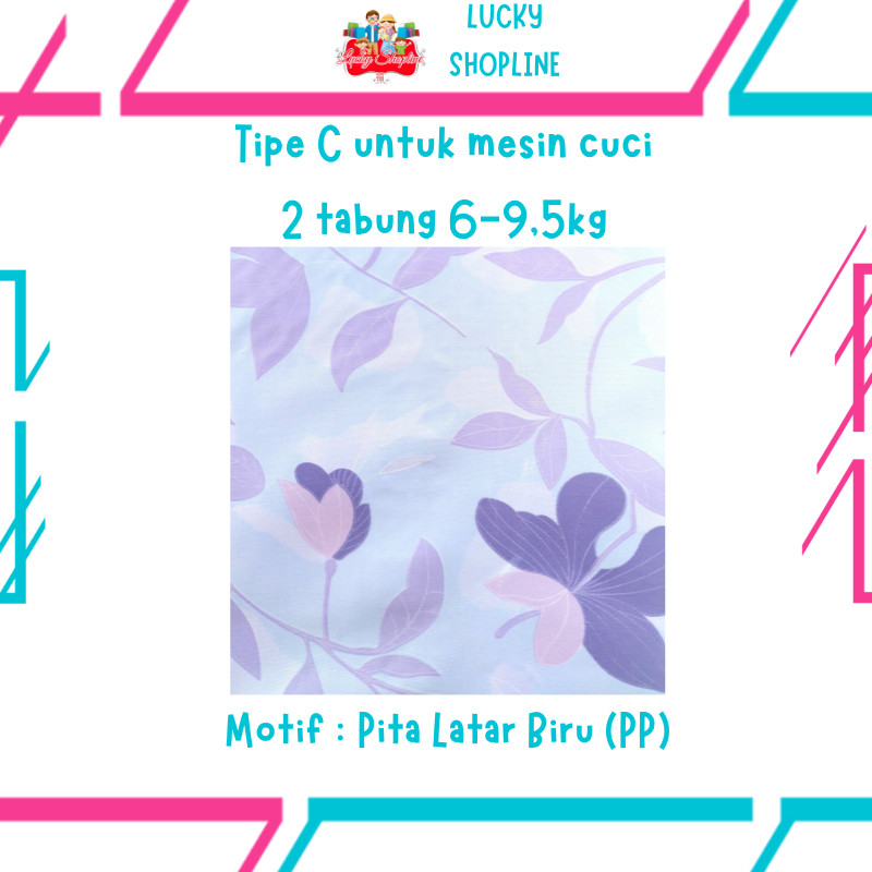 Cover Mesin Cuci Dua Tabung Berbahan Satin 2