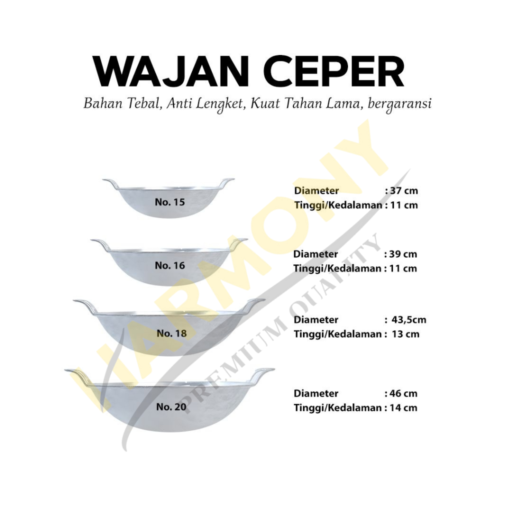 Harmony Wajan Aluminium Nomor 15