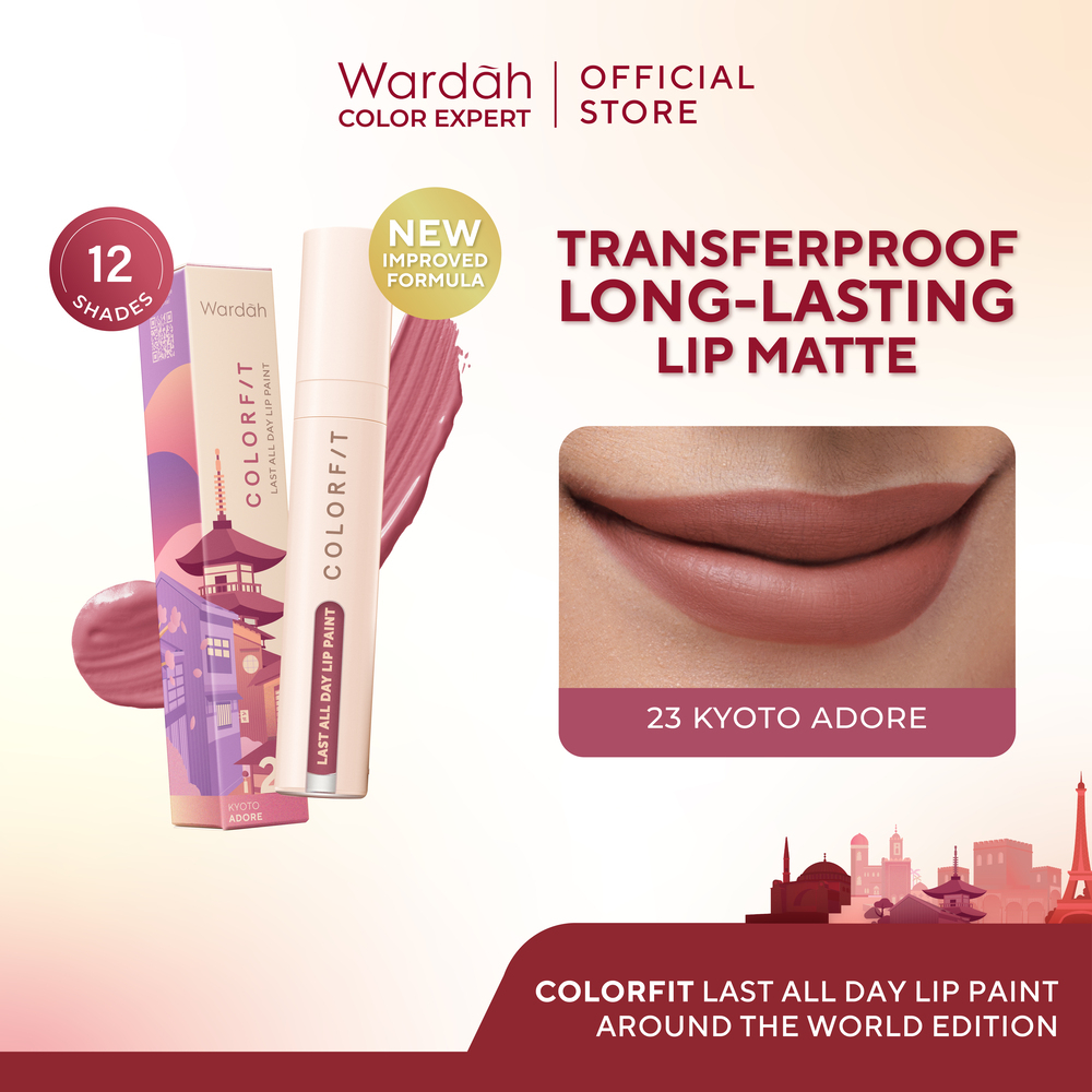 Paragon Technology and Innovation Wardah Colorfit Lip Paint Around the World - 23 Kyoto Adore 