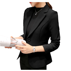 Jas Blazer Wanita Kancing Satu Formal Kantoran