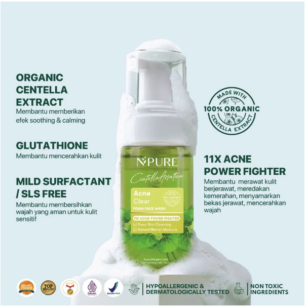 Penta Natural Kosmetindo N'PURE Centella Asiatica Facial Wash