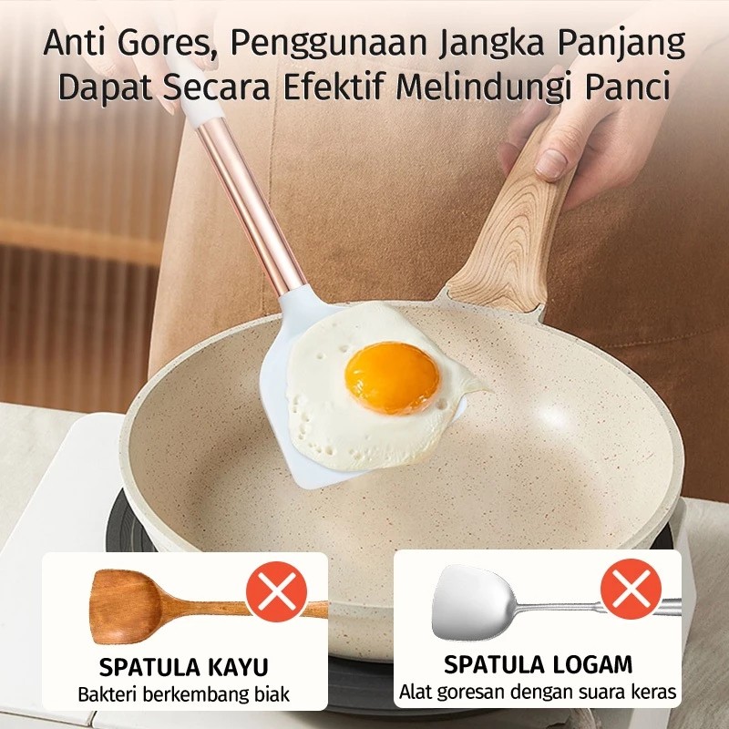 Happy Valley Technology Indonesia Mecoo Most Aesthetic 6-in-1 Premium Silicone Spatula Set 