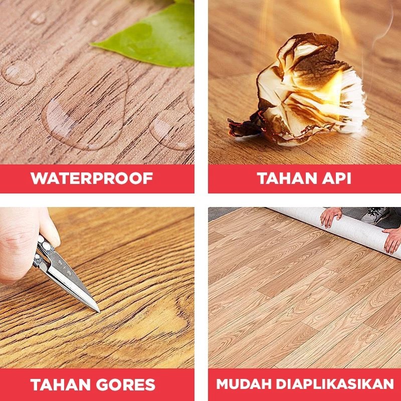  ECOSEN Vinyl Stiker Lantai Kayu W70