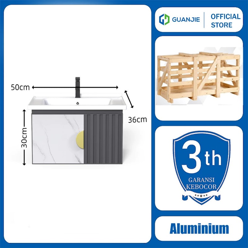 GUANJIE Wastafel Kabinet Kamar Mandi 4